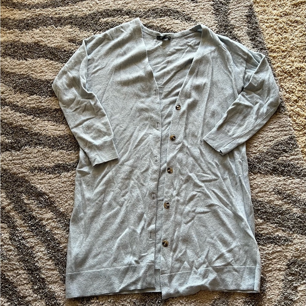 Ann Taylor Specked Blue Cardigan